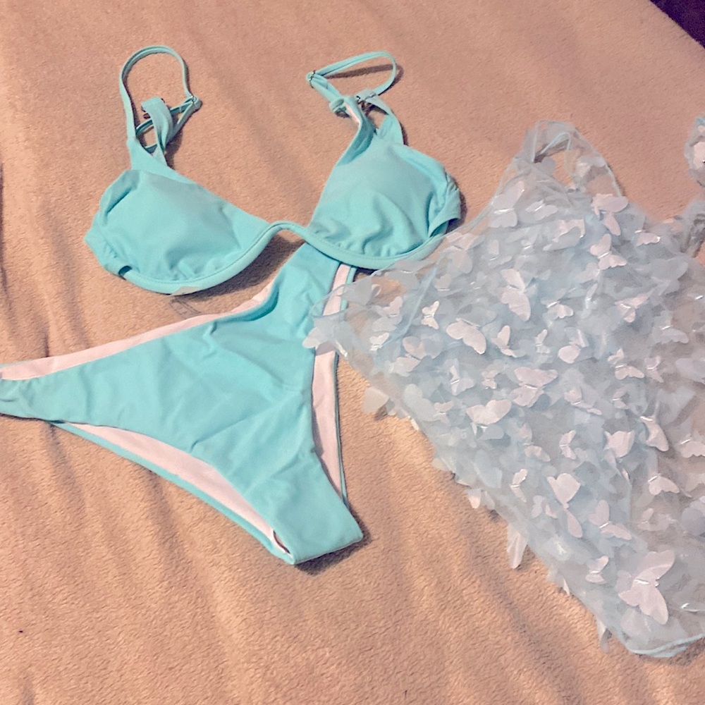 Shein swimsuit and wrap NWOT NEVER WORN.